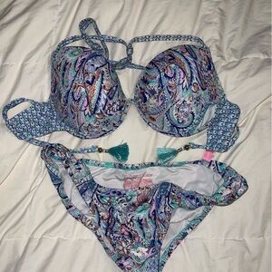 Victoria Secret blue paisley print bikini